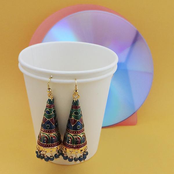 Urthn Fashions Blue Meenakari Earrings - 1314420C