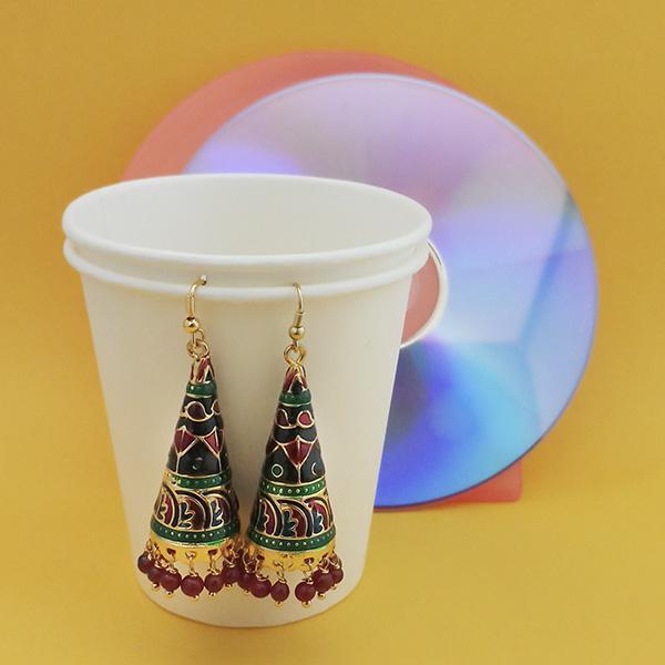 Urthn Fashions Blue Meenakari Earrings - 1314420J