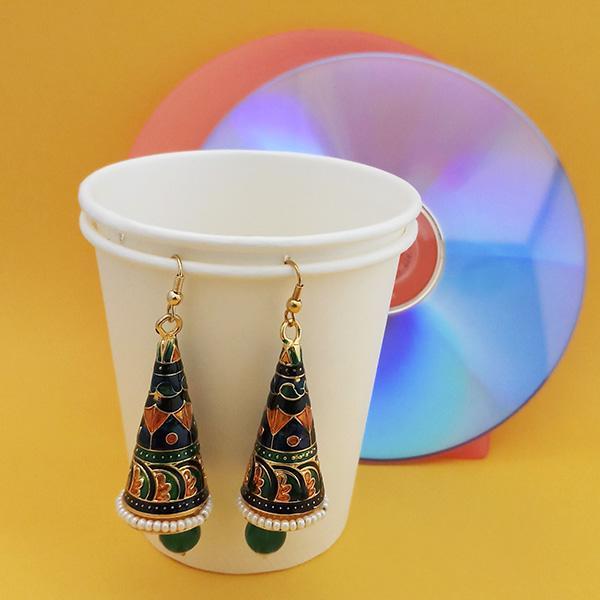 Urthn Fashions Blue Meenakari Earrings - 1314421B