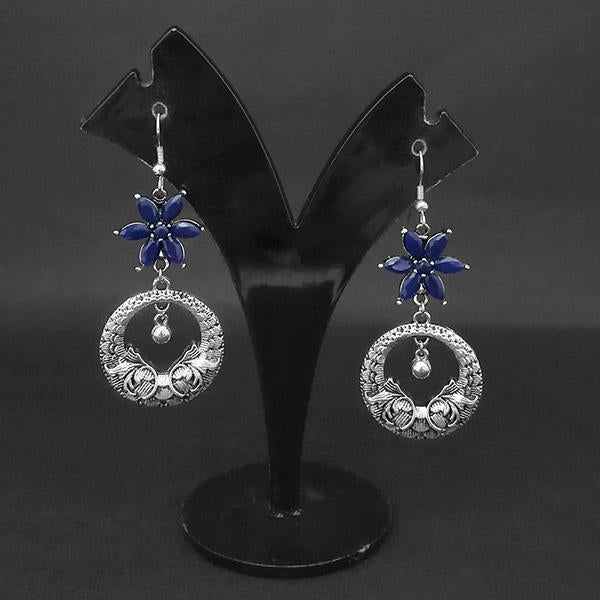 Jewljunk Oxidised Stone Dangler Earrings - 1314554A