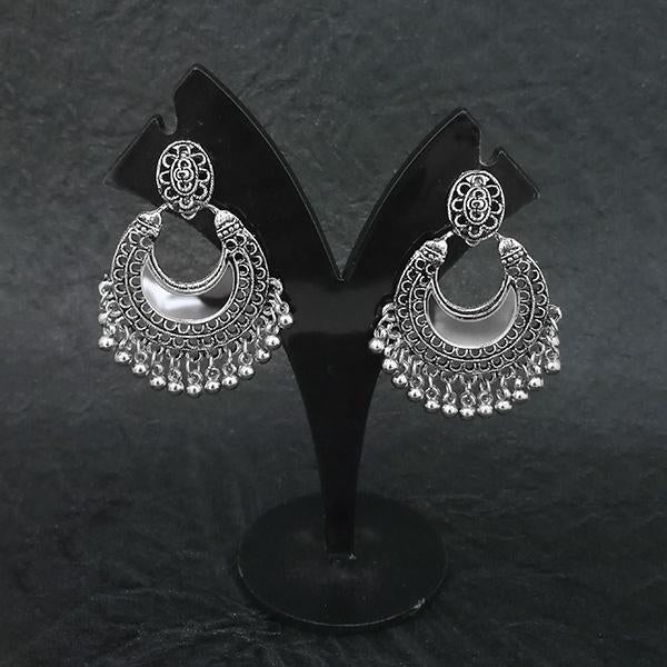Jeweljunk Silver Plated Mirror Dangler Earrings - 1314578