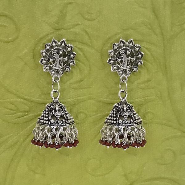 Jeweljunk Oxidised Beads Jhumki Earrings - 1314592A