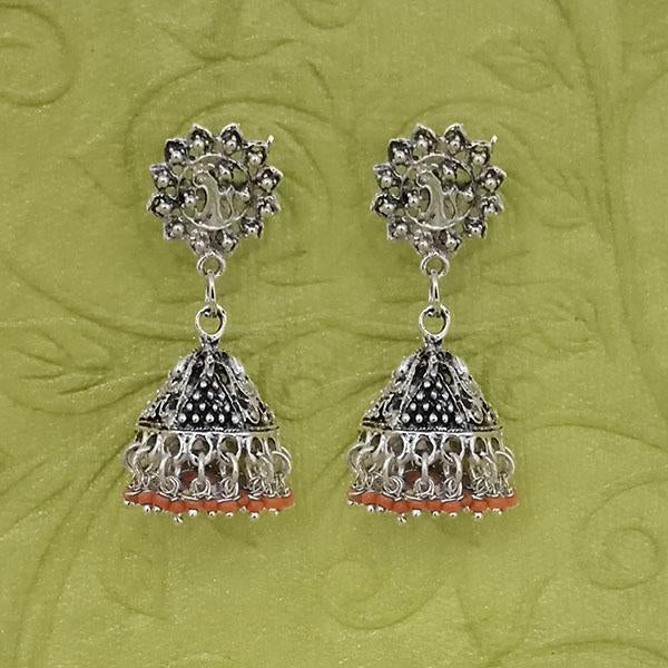 Jeweljunk Oxidised Beads Jhumki Earrings - 1314592E