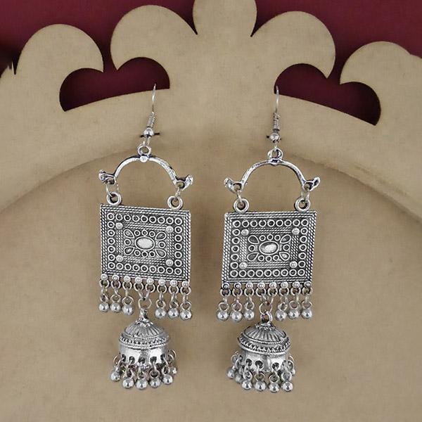 Jeweljunk Oxidised Plated Dangler Jhumki Earrings