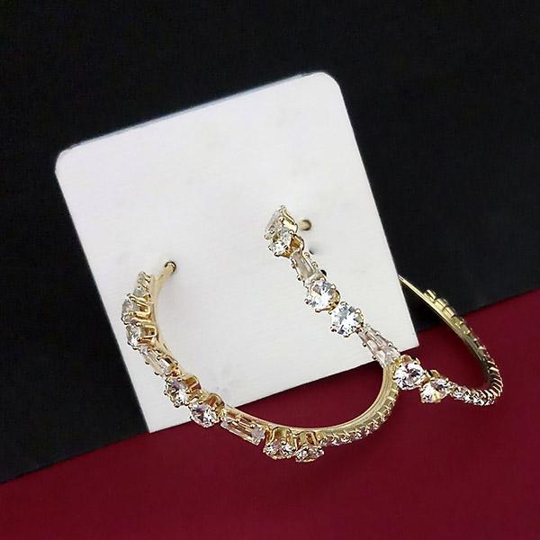 Urthn AD Stone Gold Plated Dangler Earrings - 1315813