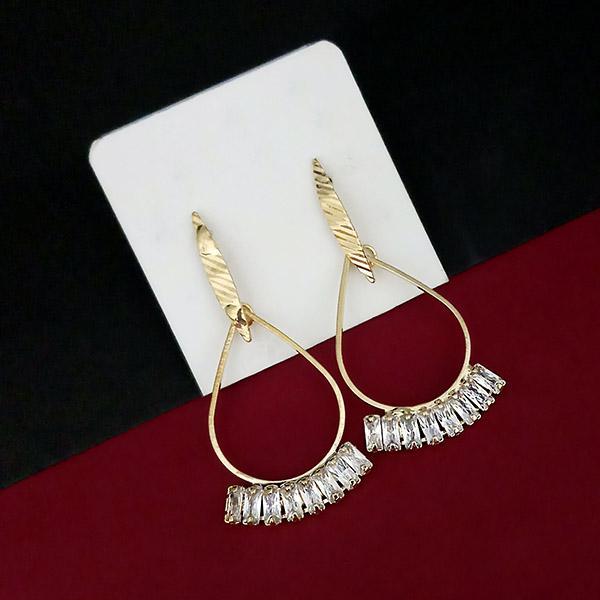 Urthn Gold Plated AD Stone Dangler Earrings - 1315814A