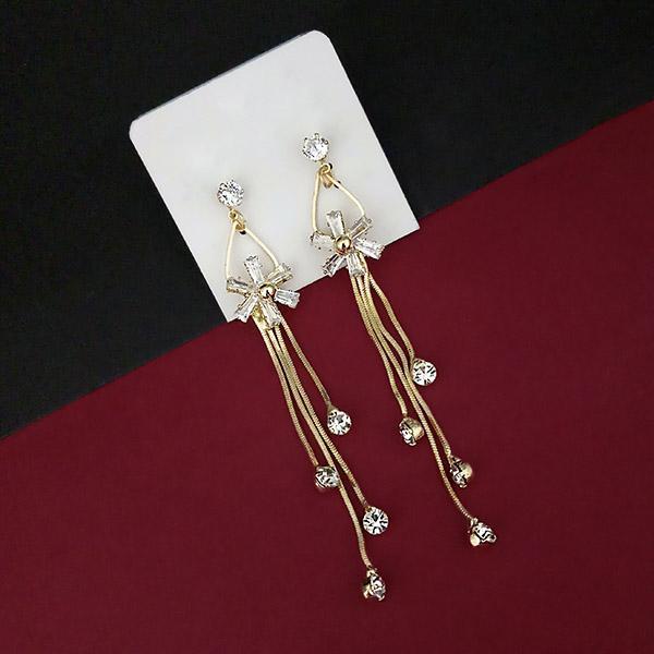 Urthn AD Stone Gold Plated Dangler Earrings - 1315817