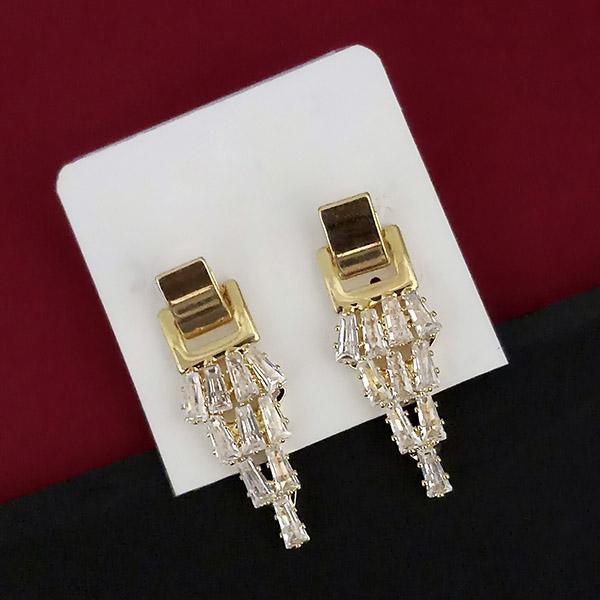 Urthn AD Stone Gold Plated Dangler Earrings - 1315847A