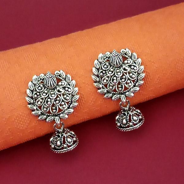 Jeweljunk Oxidised Plated Jhumki Earrings - 1316007
