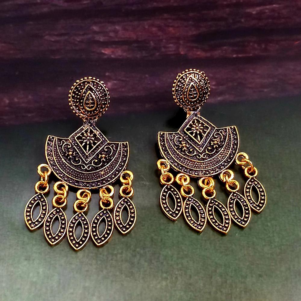 Woma Gold Plated Dangler Earrings - 1318211A