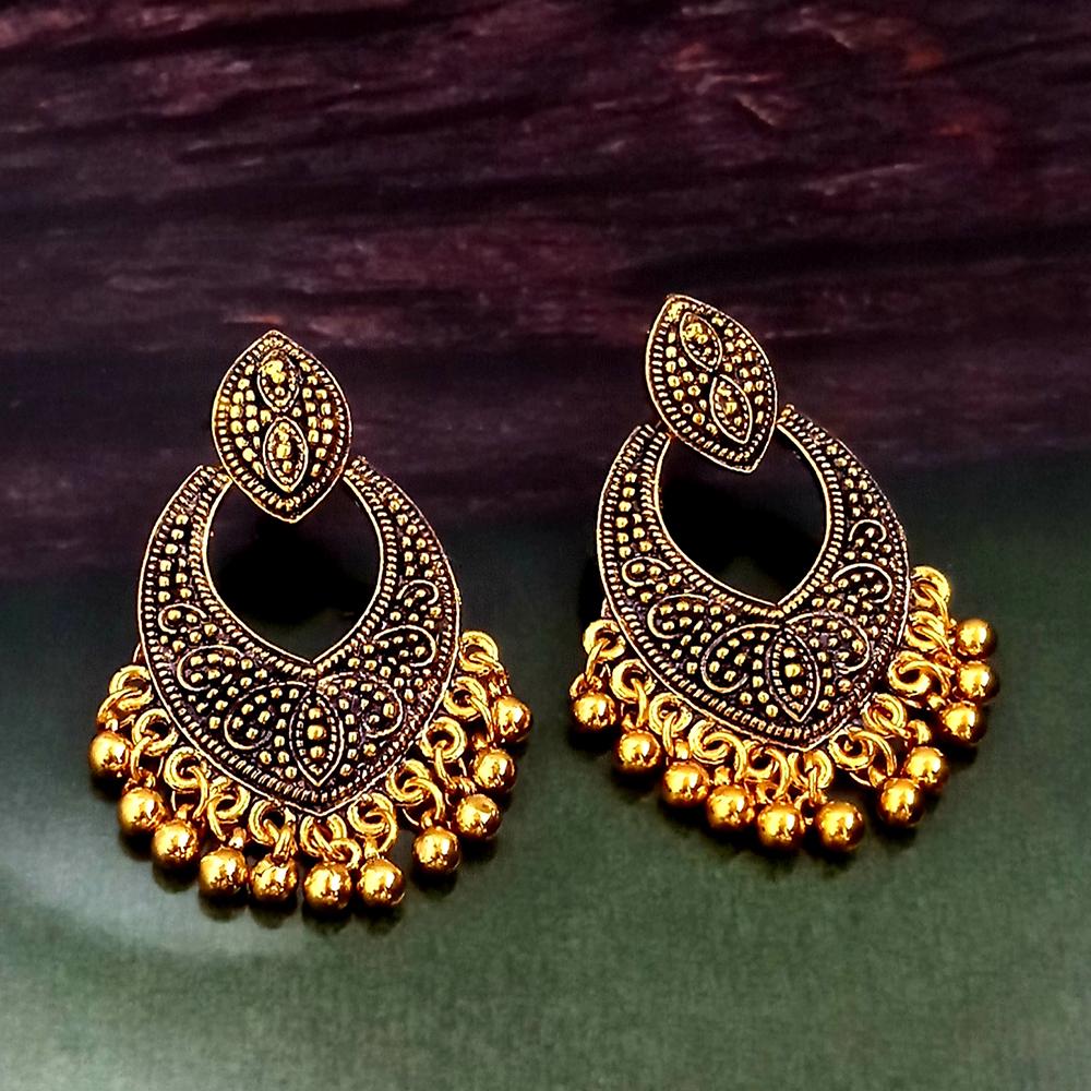 Woma Gold Plated Dangler Earrings - 1318238A