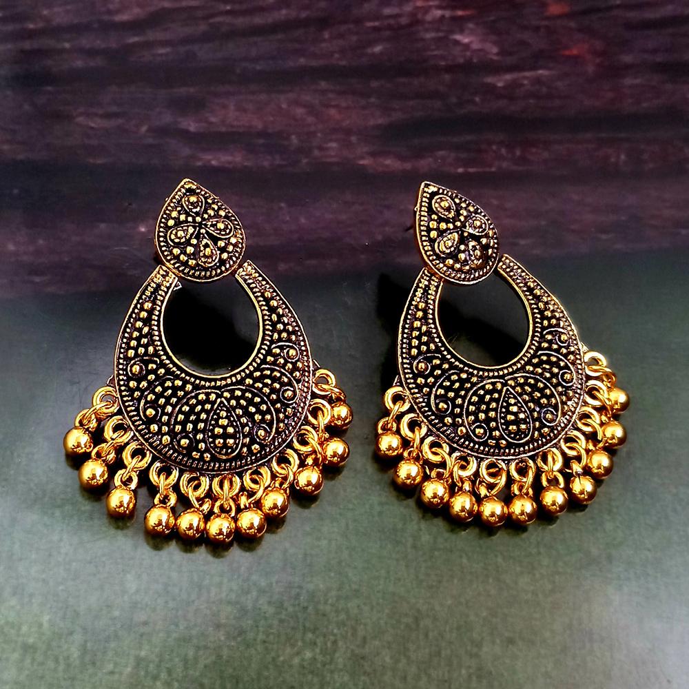 Woma Gold Plated Dangler Earrings - 1318240A