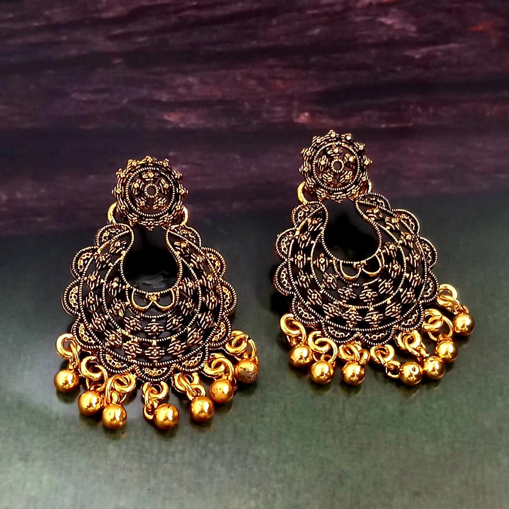 Woma Gold Plated Dangler Earrings - 1318241A