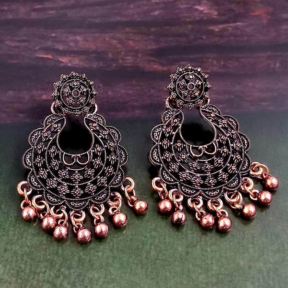 Woma Antiqe Gold Plated Dangler Earrings - 1318241B