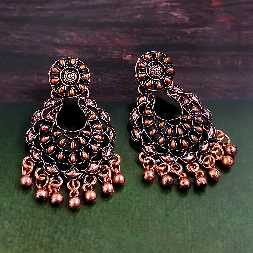 Woma Antiqe Gold Plated Dangler Earrings - 1318243A