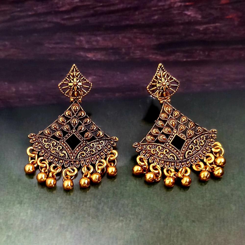Woma Gold Plated Dangler Earrings - 1318245A