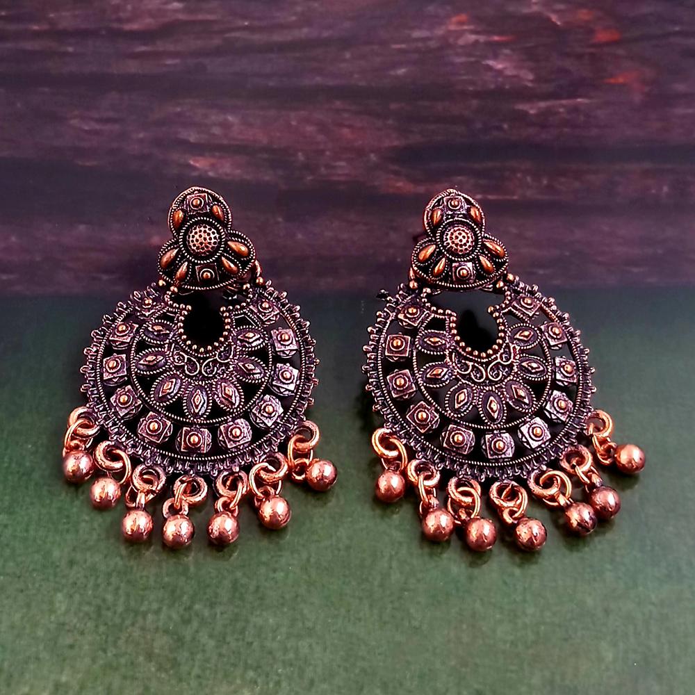 Woma Antiqe Gold Plated Dangler Earrings - 1318248B