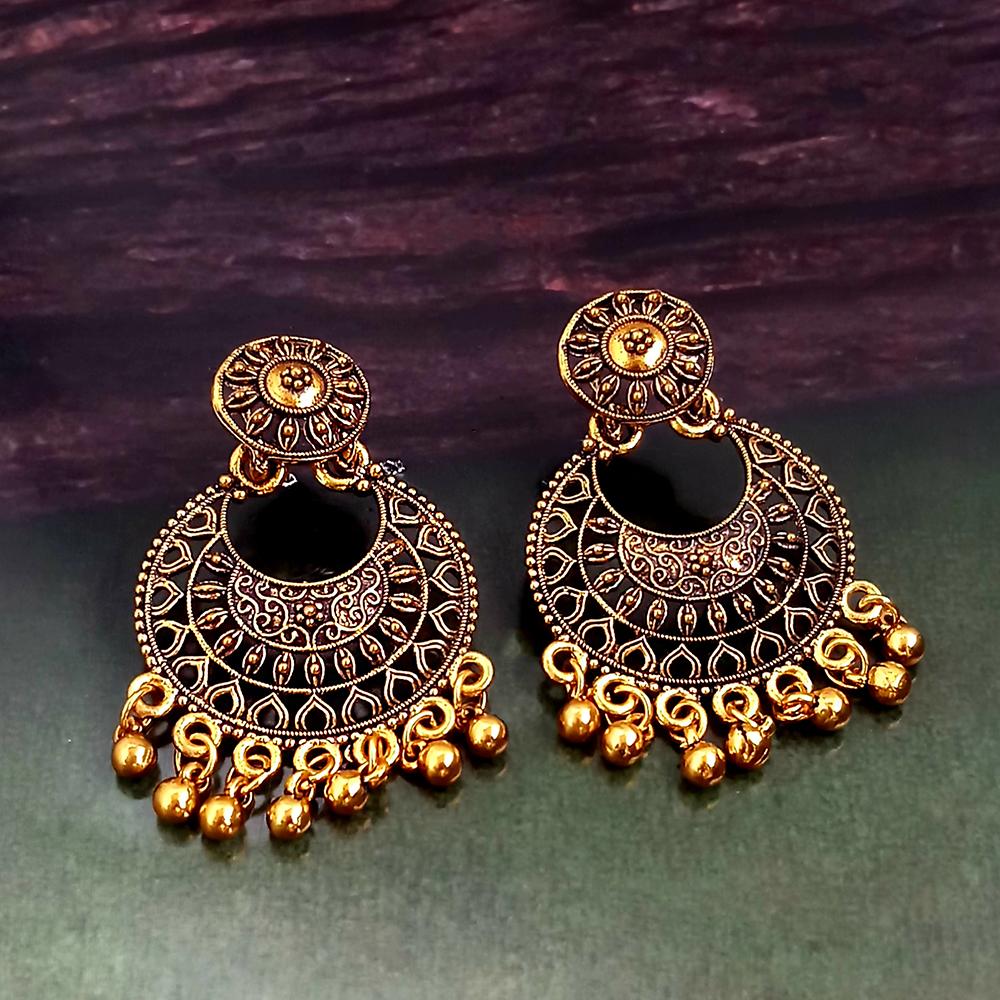 Woma Gold Plated Dangler Earrings - 1318251A