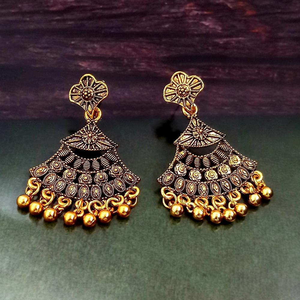 Woma Gold Plated Dangler Earrings - 1318252A