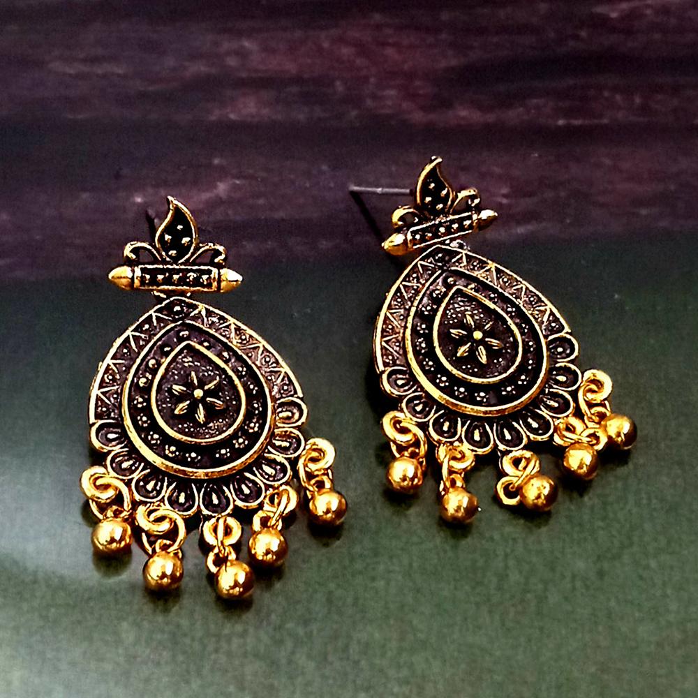 Woma Gold Plated Dangler Earrings - 1318260A