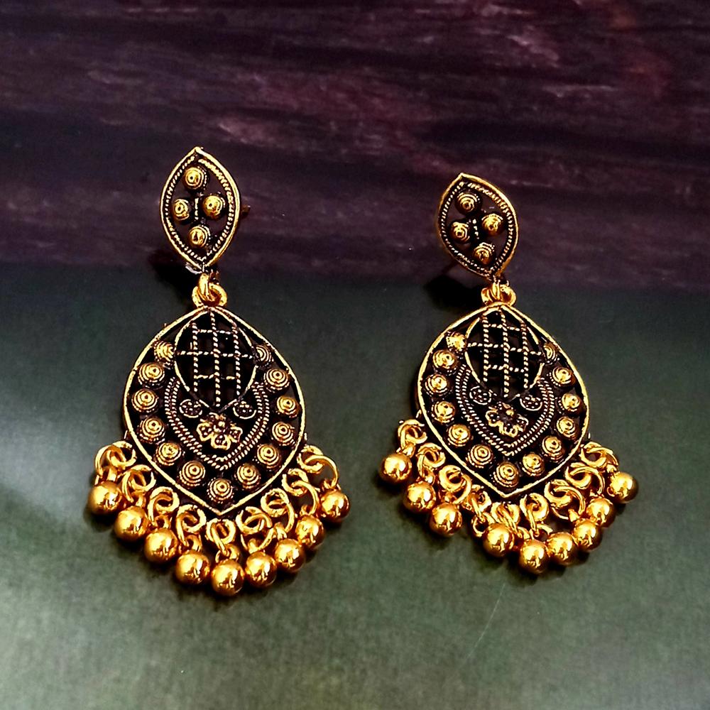 Woma Gold Plated Dangler Earrings - 1318268A