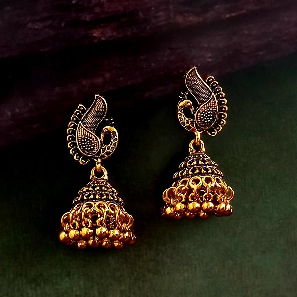 Woma Gold Plated Dangler Earrings - 1318272A