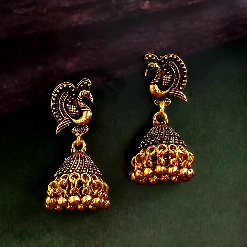 Woma Gold Plated Dangler Earrings - 1318274A