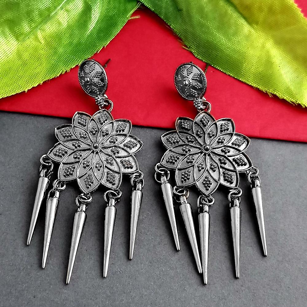 Woma Silver Plated Dangler Earrings - 1318276A