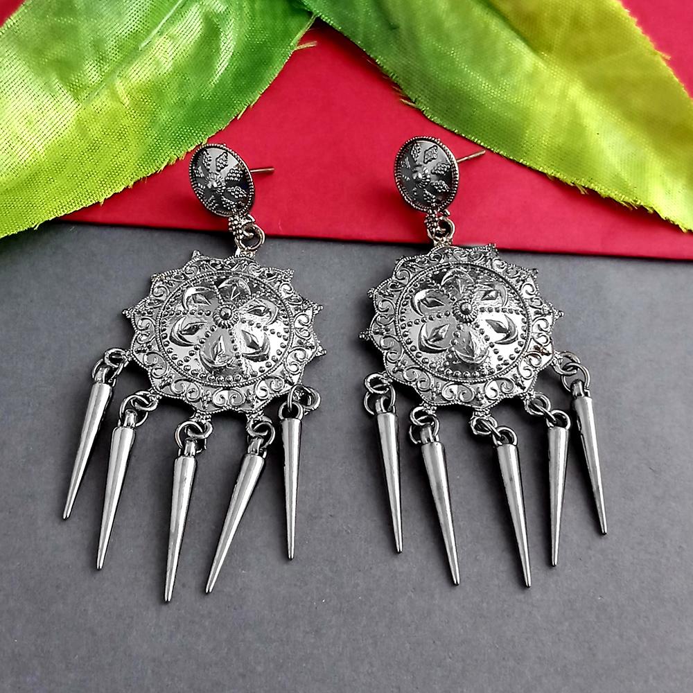 Woma Silver Plated Dangler Earrings - 1318279