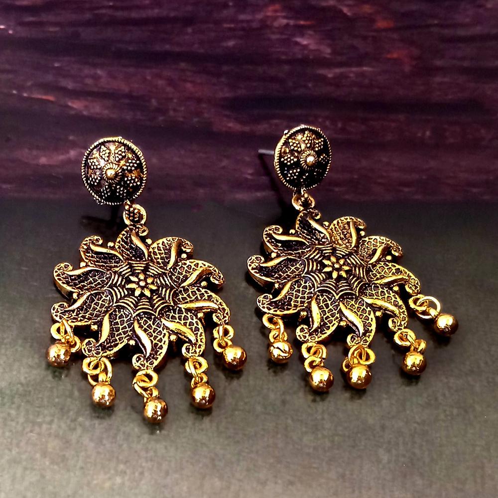 Woma Gold Plated Dangler Earrings - 1318304A