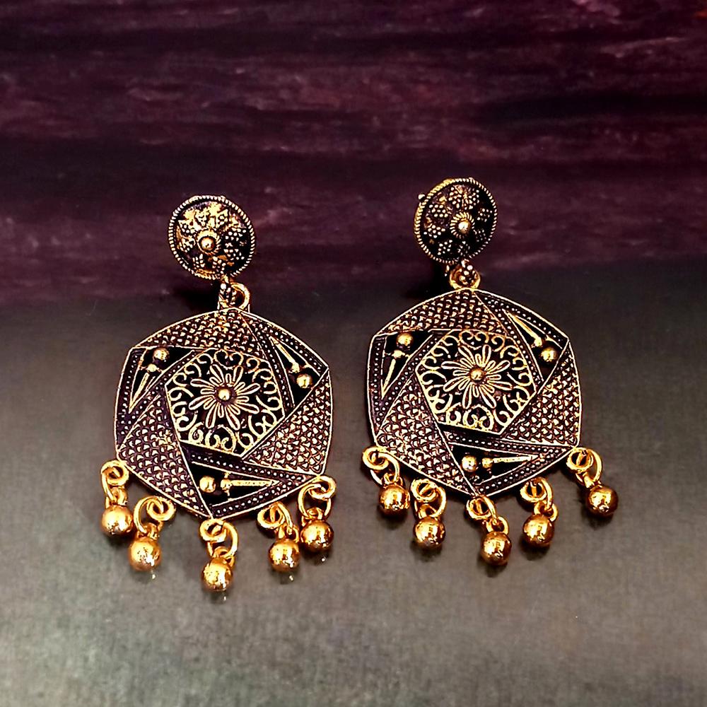 Woma Gold Plated Dangler Earrings - 1318305A