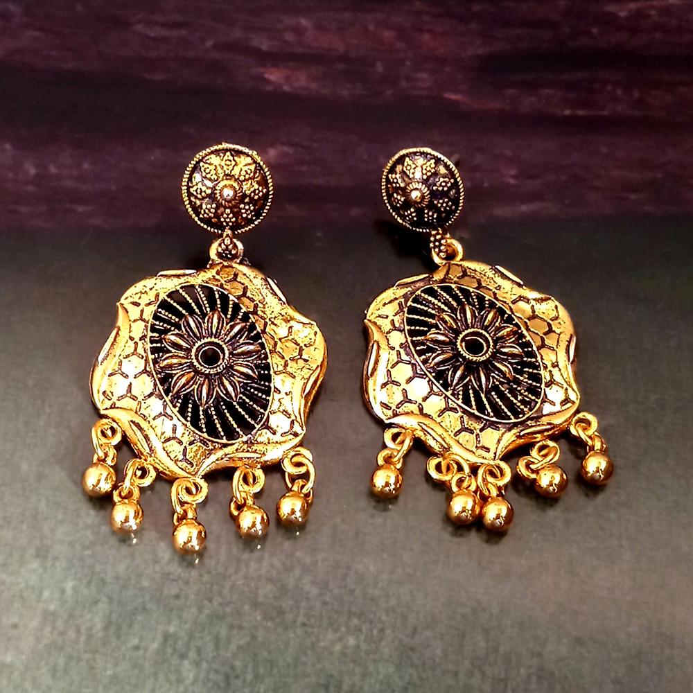 Woma Gold Plated Dangler Earrings - 1318309A