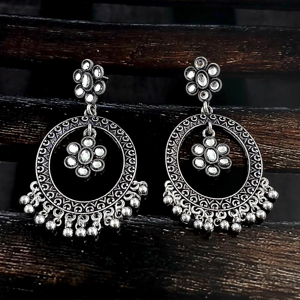 Woma Oxidised Plated Dangler Earrings - 1318337