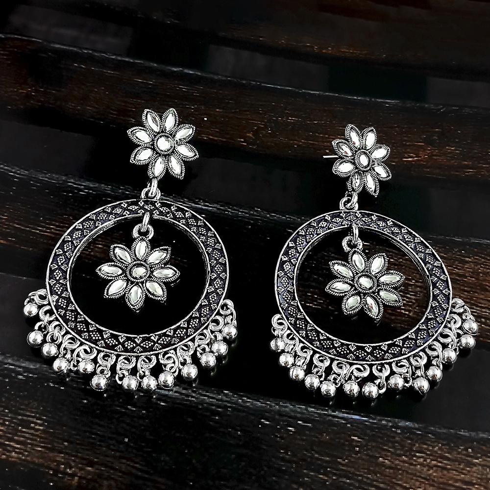 Woma Oxidised Plated Dangler Earrings - 1318338
