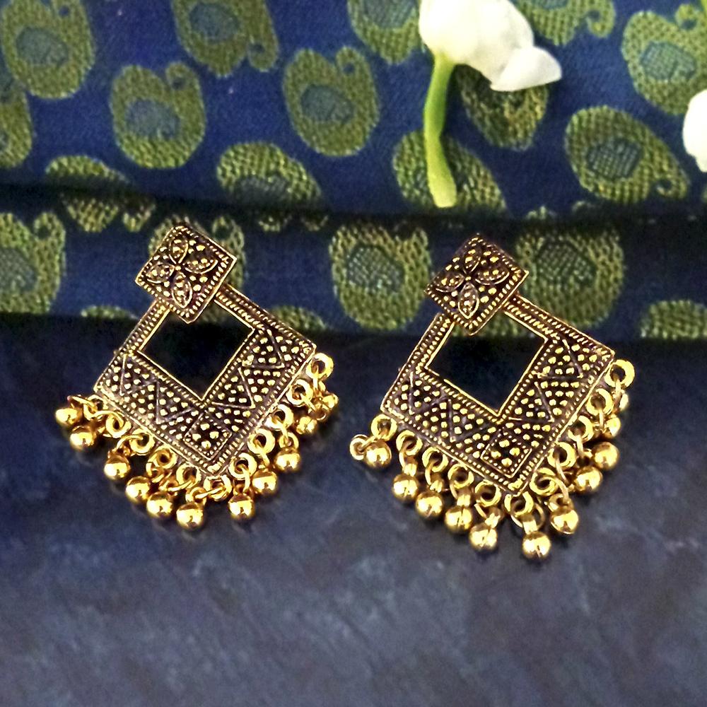 Woma Gold Plated Dangler Earrings - 1318356A