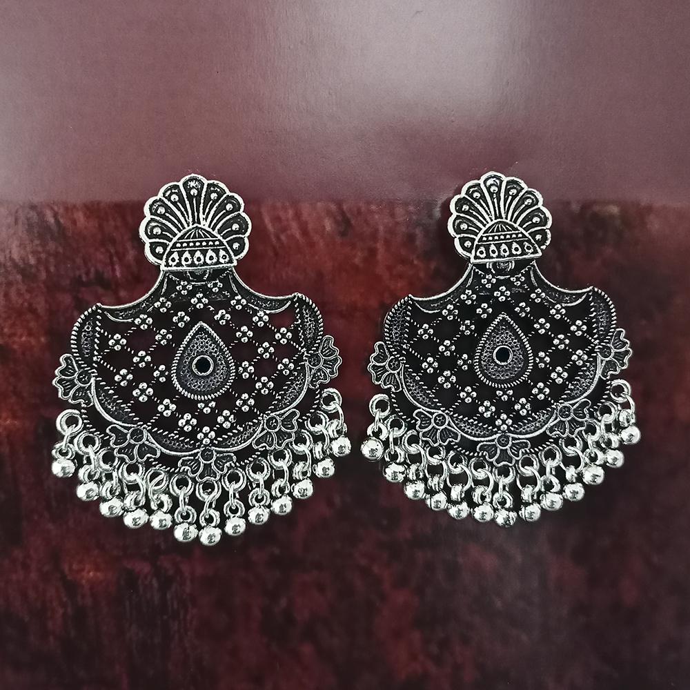 Woma Oxidised Plated Dangler Earrings - 1318359