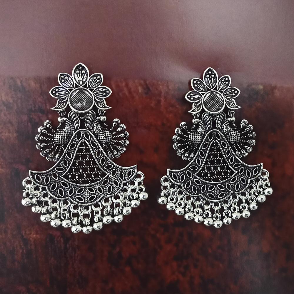 Woma Oxidised Plated Dangler Earrings - 1318367