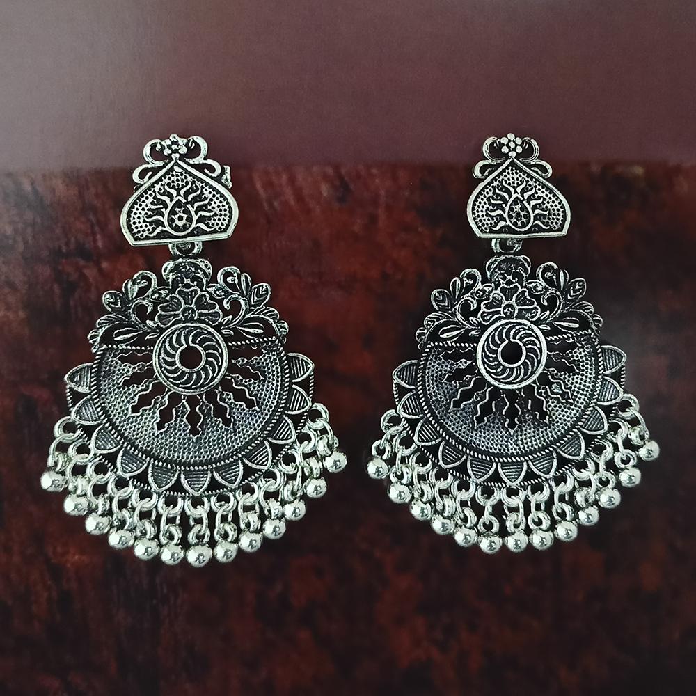 Woma Oxidised Plated Dangler Earrings - 1318368