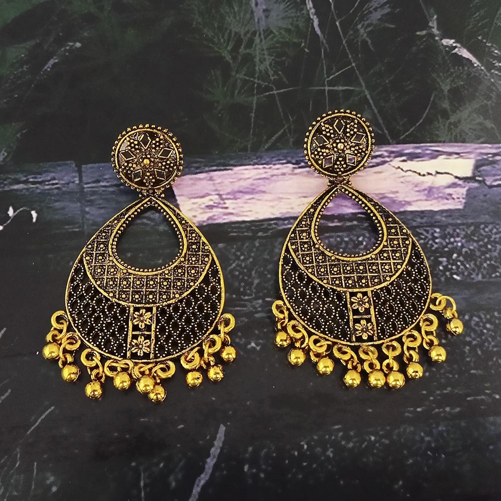 Woma Gold Plated Dangler Earrings - 1318376A