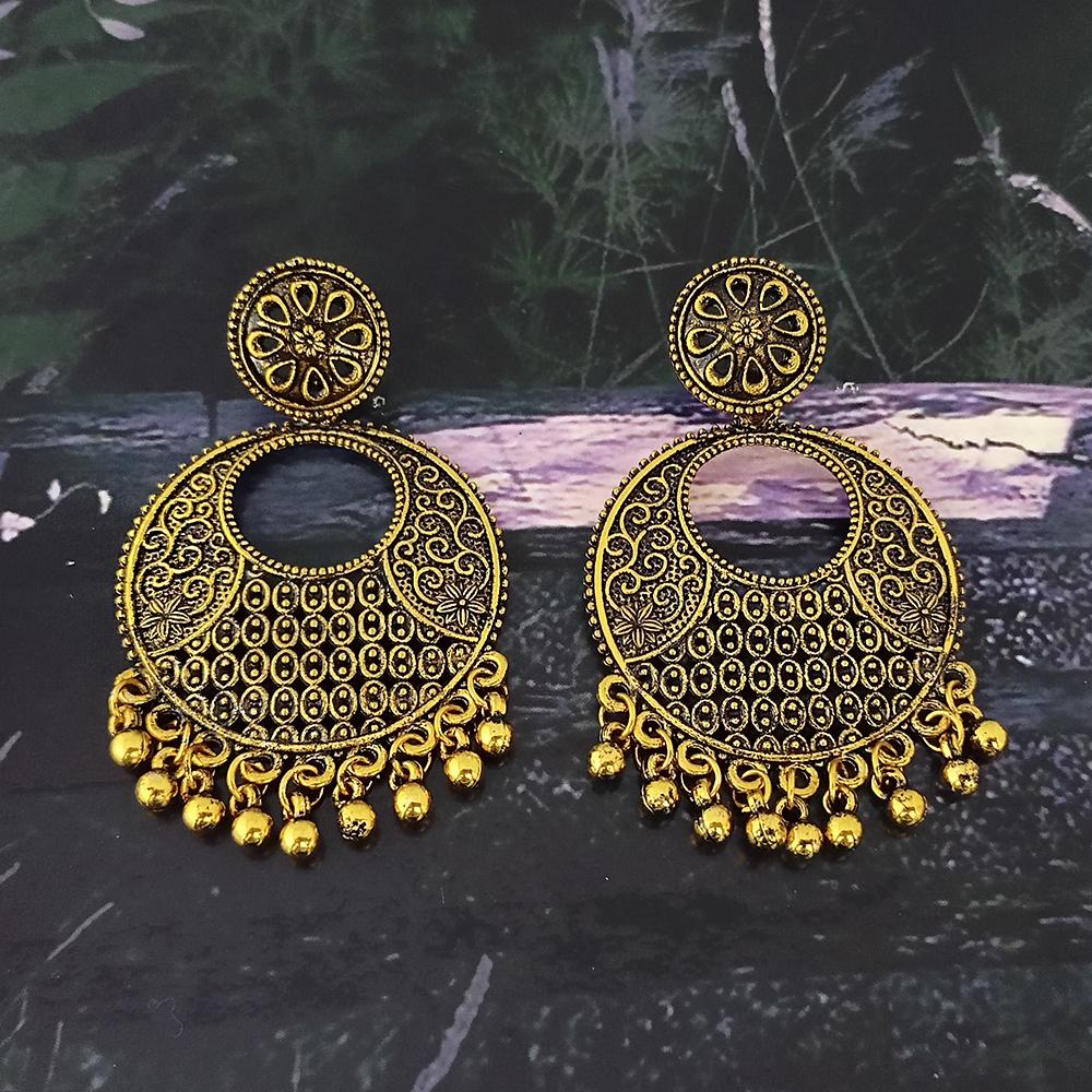 Woma Gold Plated Dangler Earrings - 1318377A