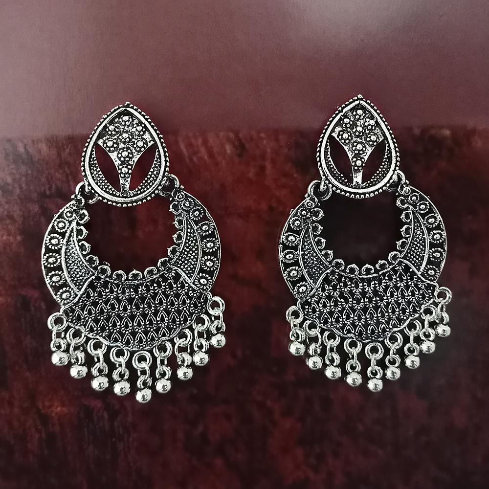 Woma Oxidised Plated Dangler Earrings - 1318378
