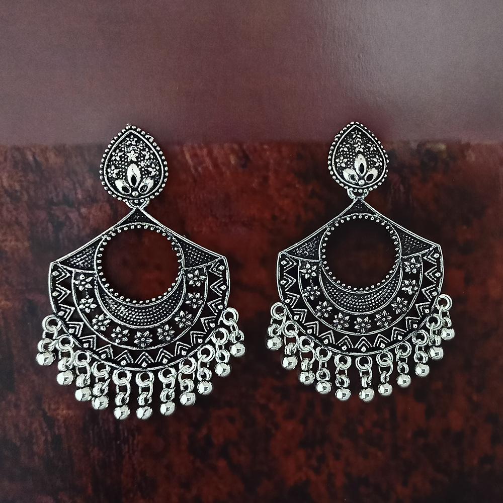 Woma Oxidised Plated Dangler Earrings - 1318380