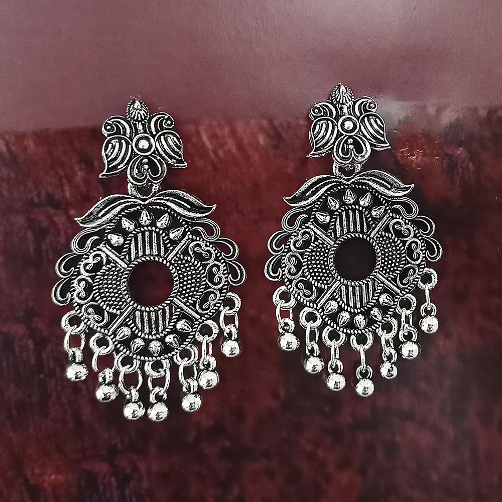 Woma Oxidised Plated Dangler Earrings - 1318389