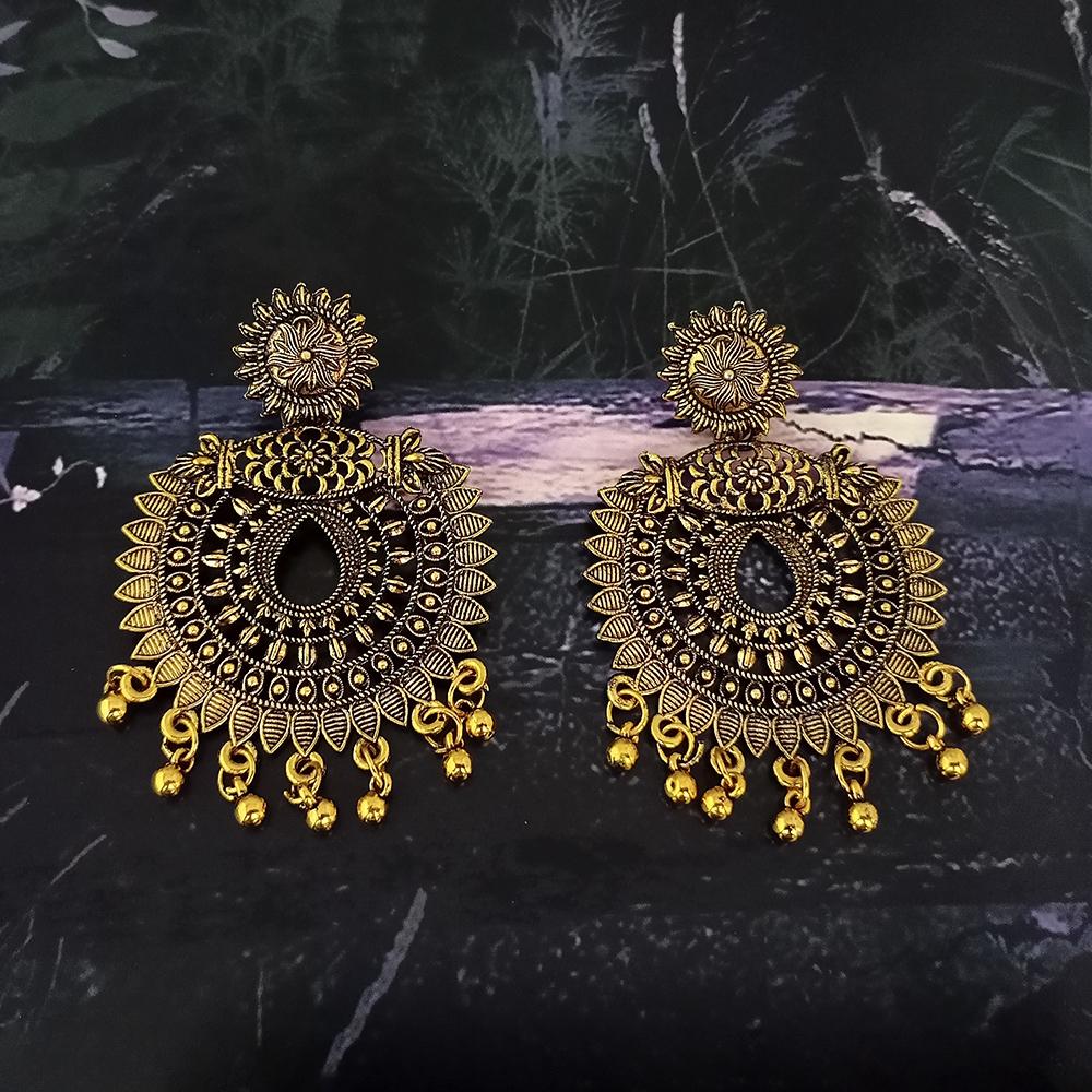 Woma Gold Plated Dangler Earrings - 1318390