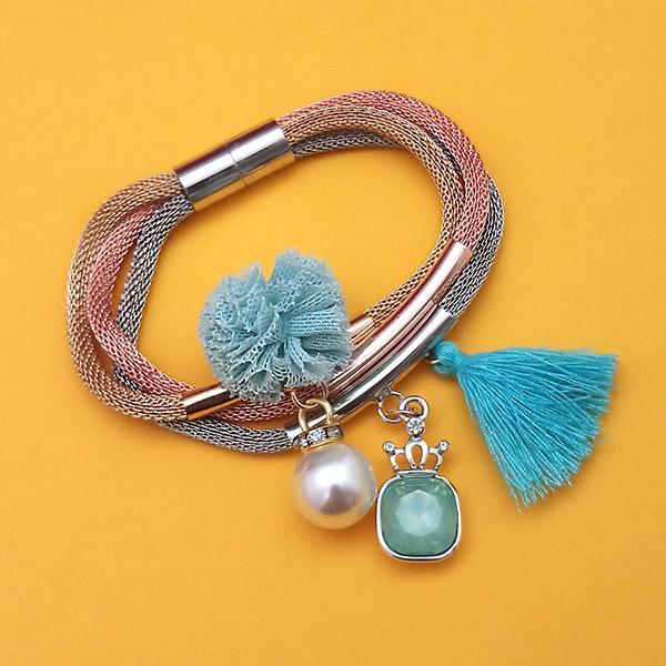 Urthn Three Tone Plated Fashion Magnetic Thread Bracelet - 1403554E