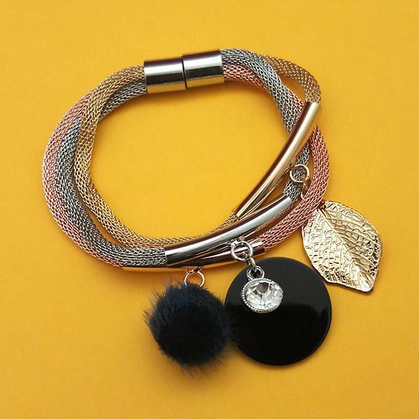 Urthn Three Tone Plated Fashion Magnetic Bracelet - 1403557A