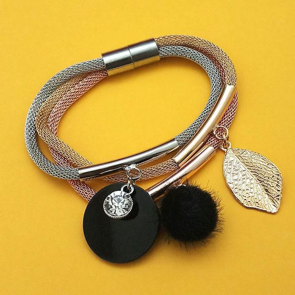Urthn Three Tone Plated Fashion Magnetic Bracelet - 1403557F