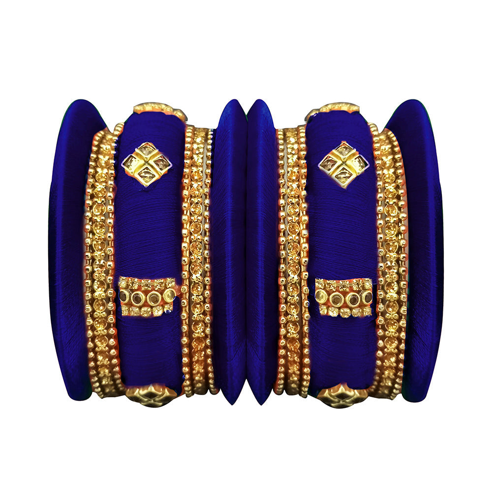 Sejal Green Color Austrian Stone Bangle Set  - 1403723F