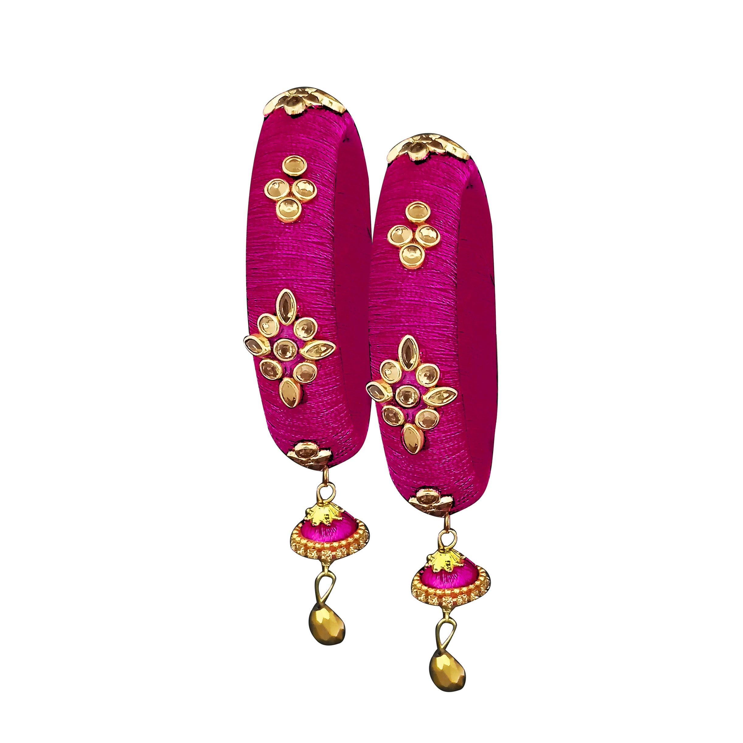 Sejal Green Color Austrian Stone Bangle Set - 1403724K