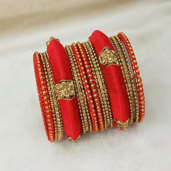 Thread bangles red on sale colour